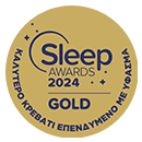 Sleep 24 Sticker Gold_Καλύτερο Κρεβάτι επενδυμένο με ύφασμα